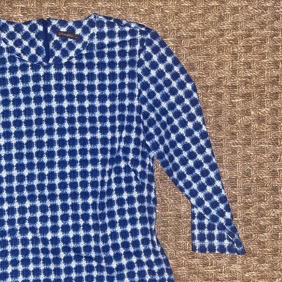 J McLaughlin Catalina Cloth 3/4 Sleeve Dress w/ crew neck sz Med. - Picture 3 of 8